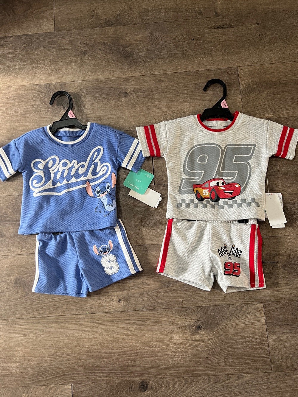 2 Disney Shirt & Short Outfits Size 0-3 Months New